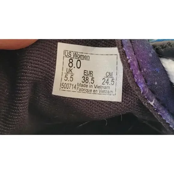 Vans Womens Size 8 Cosmic Galaxy Space Sneakers  Skateboarding Shoes - Picture 9 of 9